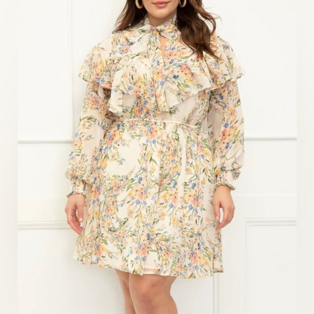 ELOQUII size 16 floral mini dress